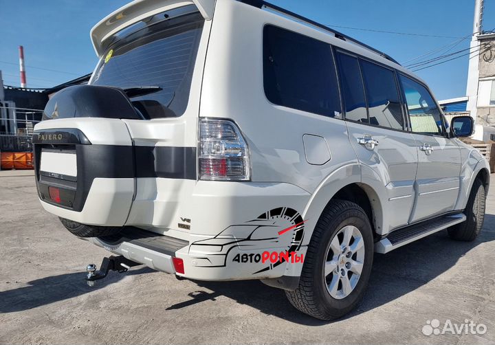 Фаркоп Mitsubishi Pajero 4 и 3 легкосъем квадрат