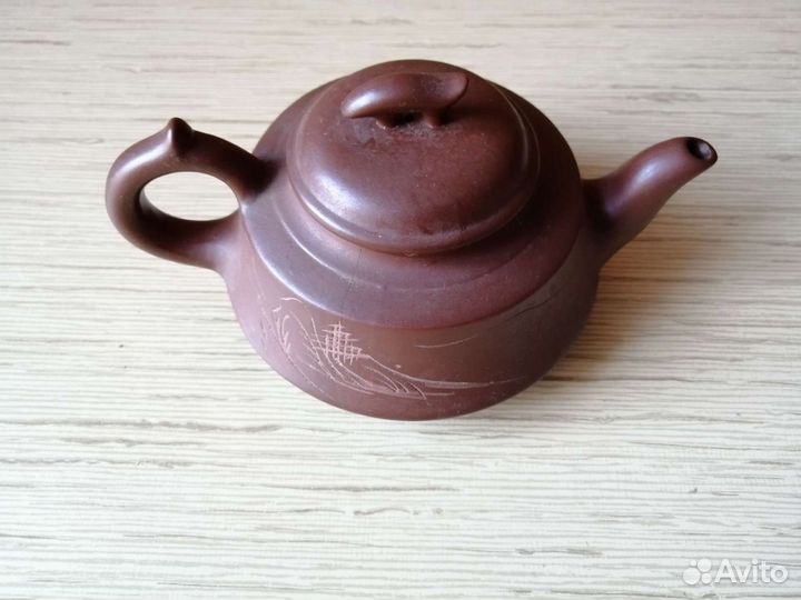 Чайник заварочный глиняной Китай 400 мл коричневый