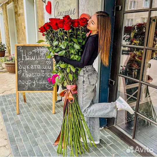 Букеты из высоких роз. Длинные розы