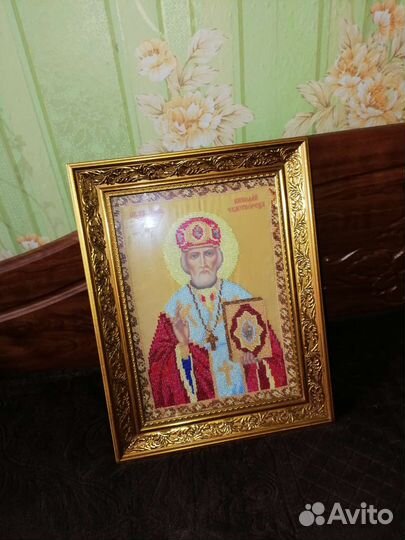 Икона николай чудотворец бисер