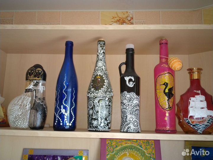 Бутыли роспись много (Садовая
