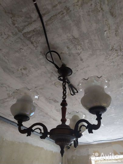 Люстра медная потолочная