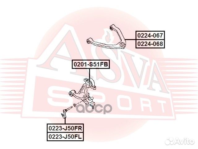 Рычаг 0224-068 asva