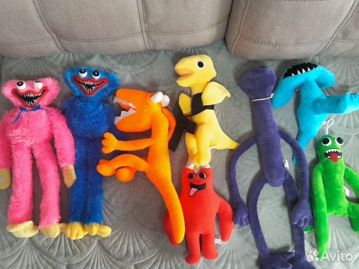 Мягкие игрушки монстры 8 шт