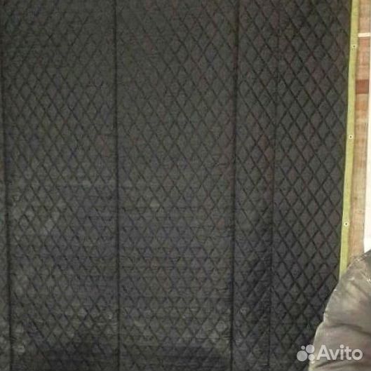 Штора в гараж из брезента, пошив