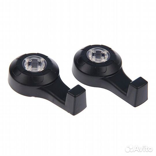 Вешалка-крючок на подголовник, набор 2 шт, чёрный