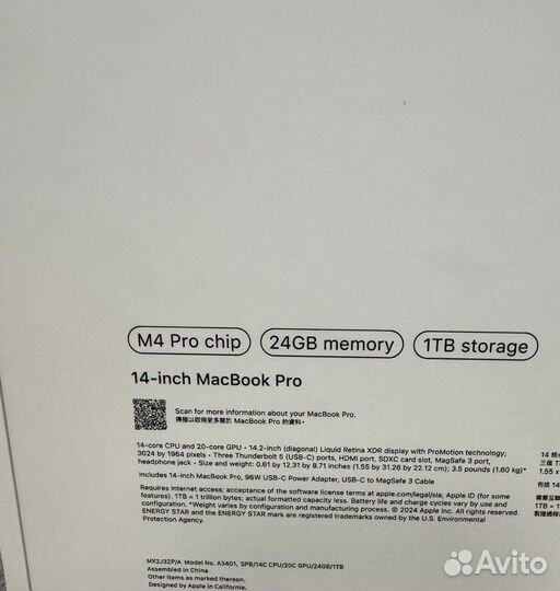 Apple macbook Pro 14 M4 2024 24/1Tb