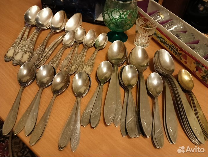 Мельхиоровые ложки, нержавейка, новые, СССР