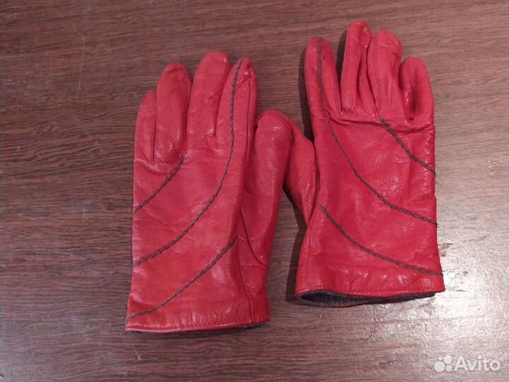 Перчатки кожаные женские