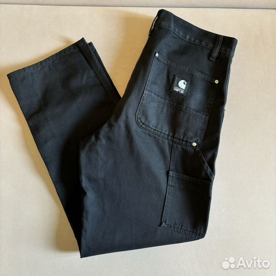 Штаны Carhartt WIP Double Knee Pant Black (Rinsed)