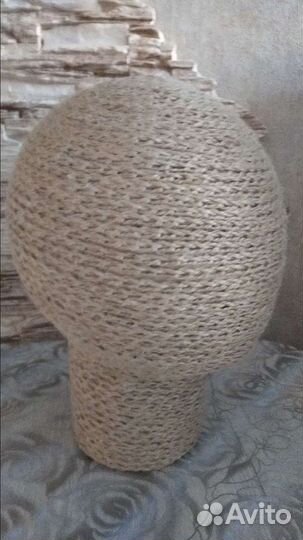 Голова для интерьера, верх из джута