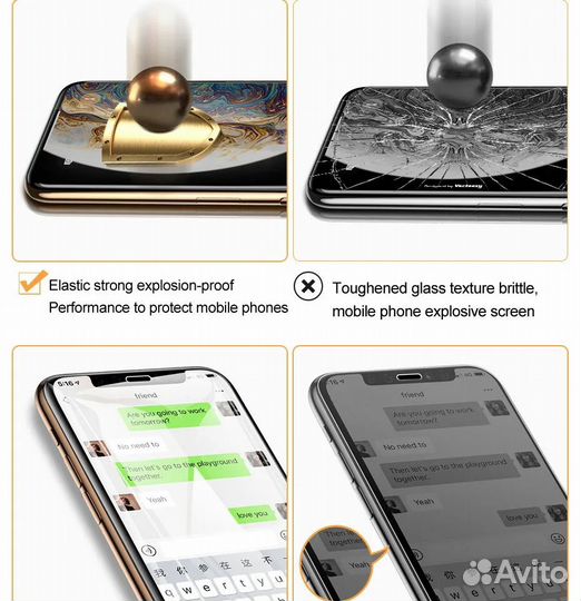 Плёнка Гидрогель для любого телефона и смарт часы