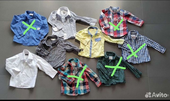 Рубашки пакетом, р.74-86