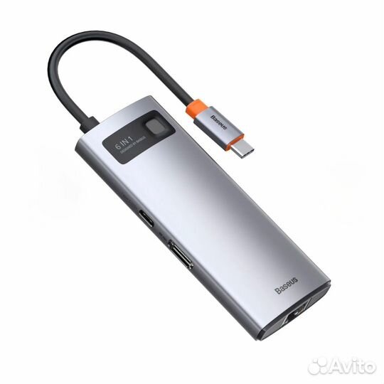 Хаб Baseus Metal Gleam Series 6-in-1