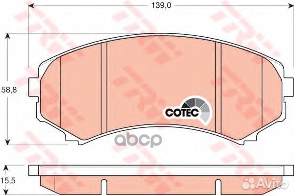 Колодки передние mitsubishi pajero III-IV GDB3246