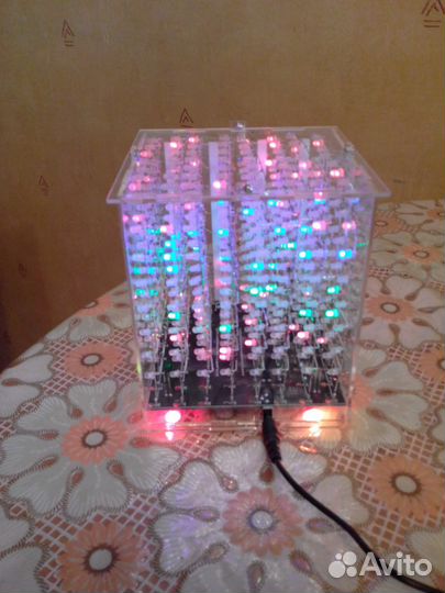 Светодиодный многоцветный 3D куб 8x8x8