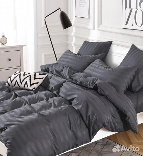 Постельное белье страйп сатин хлопок 100