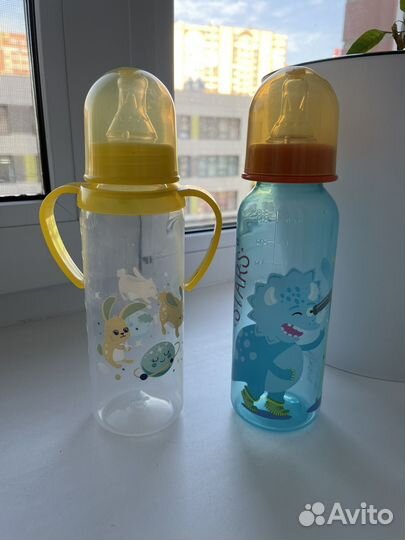 Бутылочки для кормления пластик новые