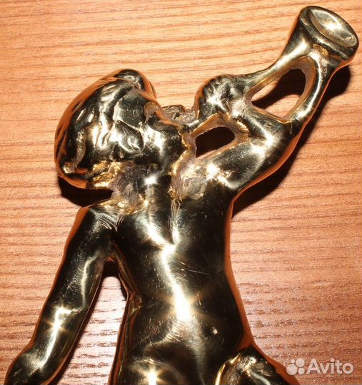 Дверной молот в стиле Барокко. Амур Купидон Латунь