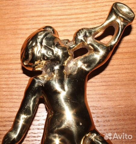 Дверной молот в стиле Барокко. Амур Купидон Латунь