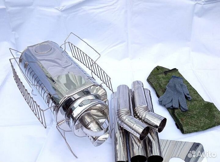 Печь буржуйка Кабанчик на 15 литров с решетками