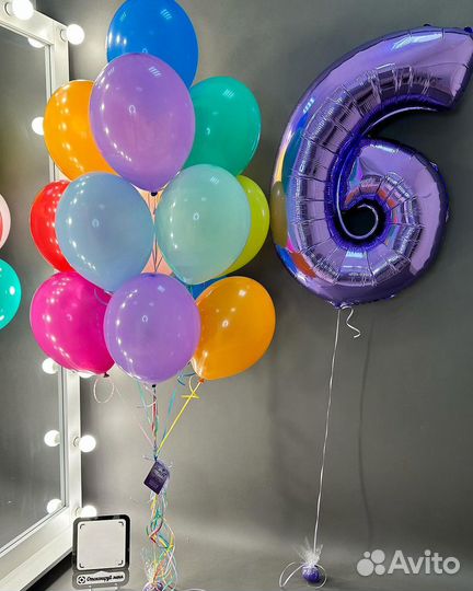 Гелиевые воздушные шары Цифры
