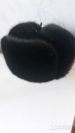 Норковая шапка ушанка мужская