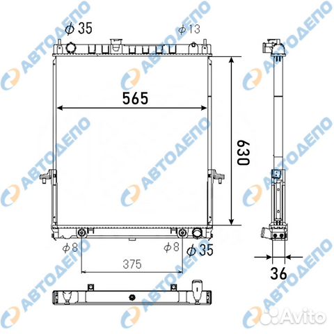 Радиатор охлаждения двигателя nissan patrol 200320