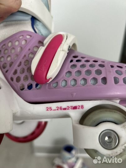 Роликовые коньки детские раздвижные 4 колеса