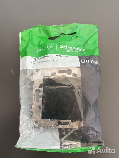 Переключатель, розетка, рамка SE Unica new