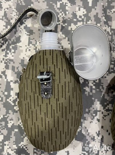 Фляга армии гдр в чехле. Штрихтарн. Оригинал