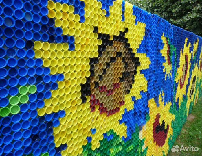 Пласт. крышки, втулки, шишки и др. для поделок