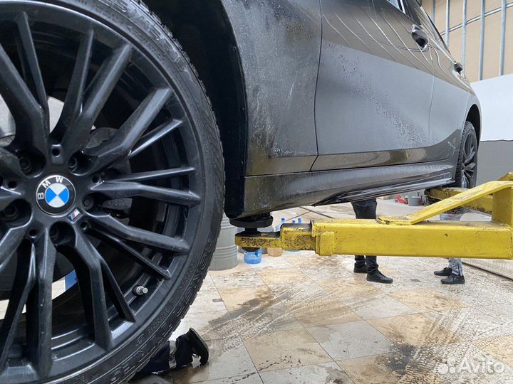 Лезвия на пороги элероны перфоманс BMW G20 Мпак