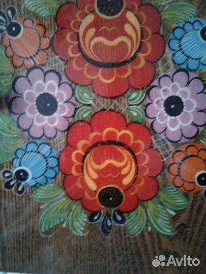 Книжная полка,настенный элемент с росписью