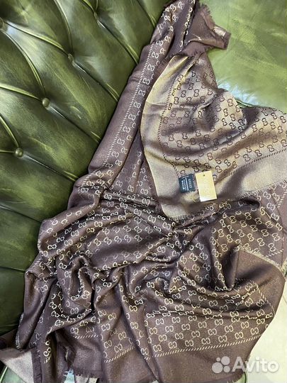 Платок Шаль Gucci 140 шелк кашемир