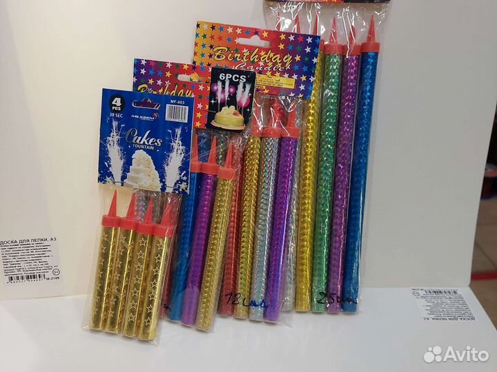 Свеча фейерверк (фонтан) в торт