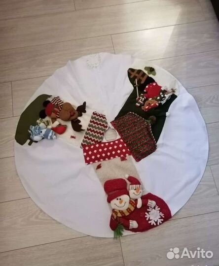 Юбка под елку и мешок для деда мороза