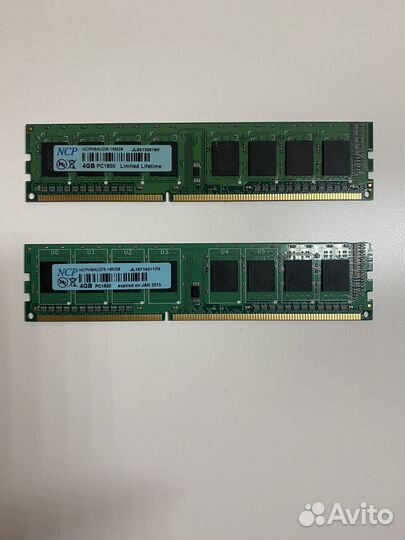 Оперативная память NCP ddr3 2x4 gb 1600