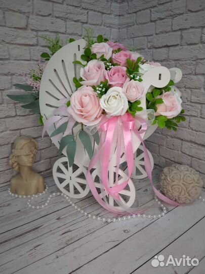 Букет из мыльных роз,цветы,подарки