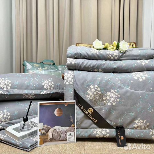 Постельное с одеялом roberto cavalli хлопок