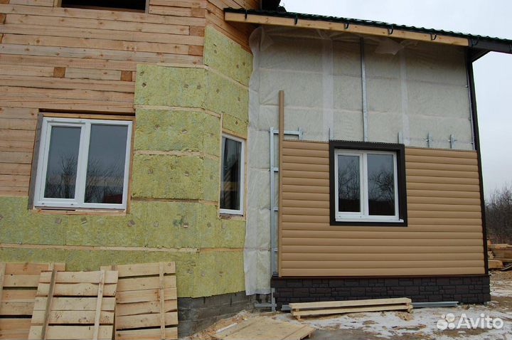 Установка монтаж сайдинга и утепления домов