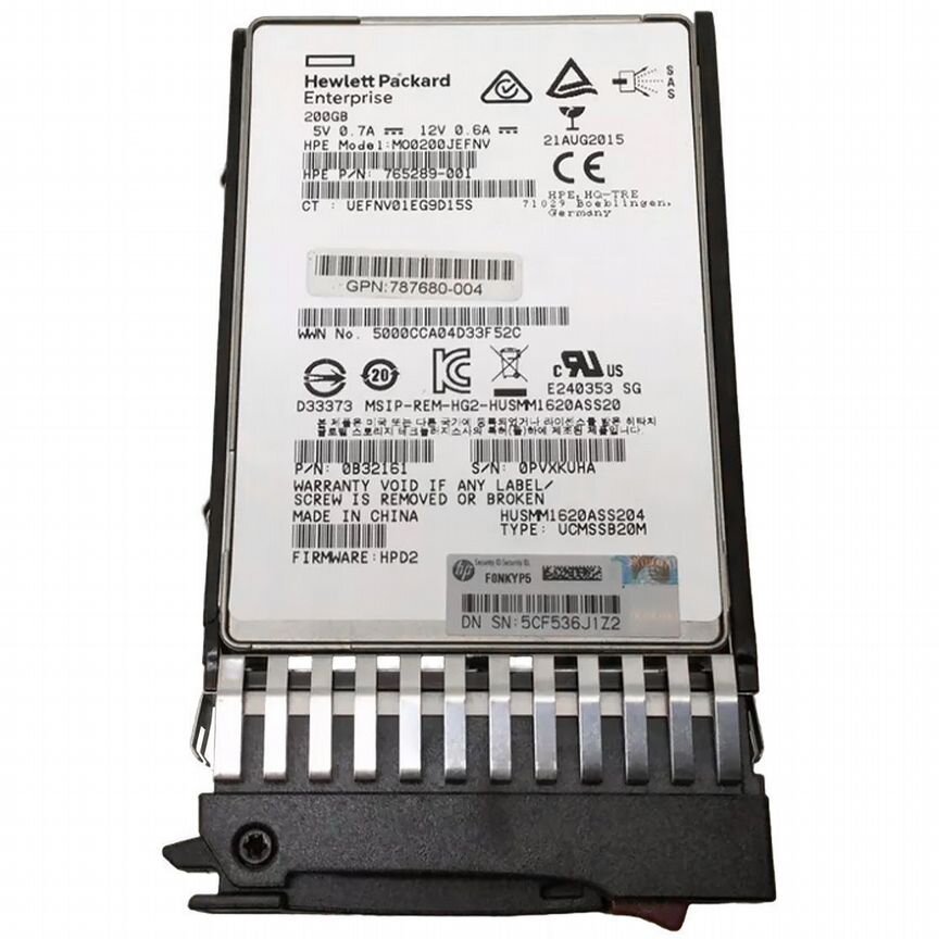 [K2Q45A] Жесткий Диск Hp Msa 200gb Sas 2,5" Ssd K2q45a