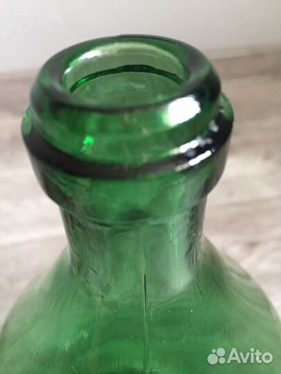 Коллекционная бутылка СССР зелёное стекло 2,75л