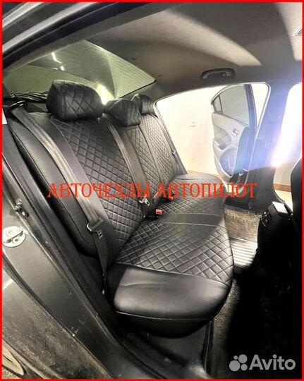 Чехлы Автопилот Kia Cerato 4 из экокожи чёрные