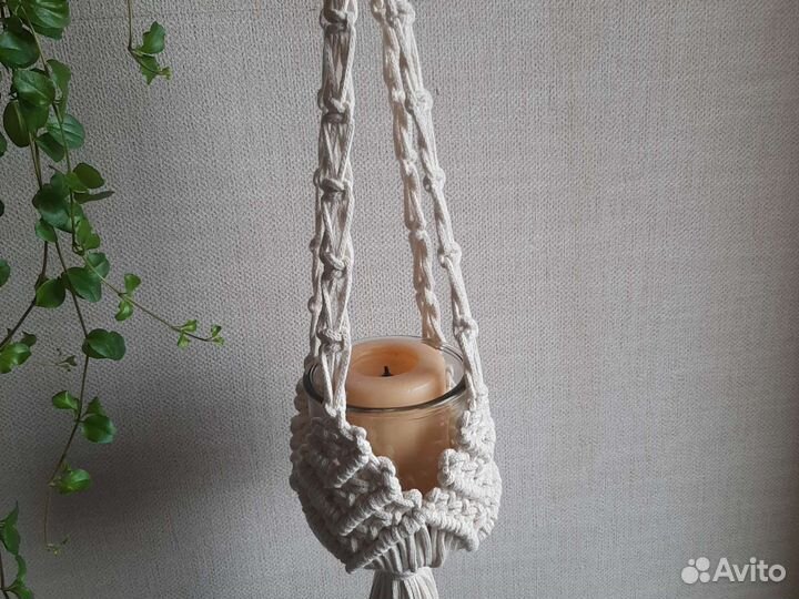 Подвес для цветов макраме