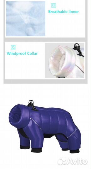 Зимний комбинезон для средней собаки