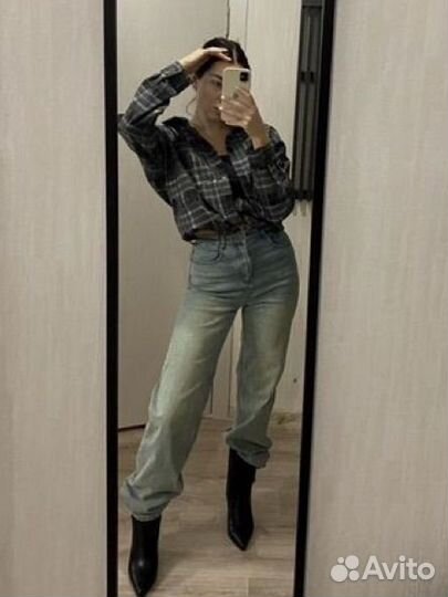 Джинсы женские широкие