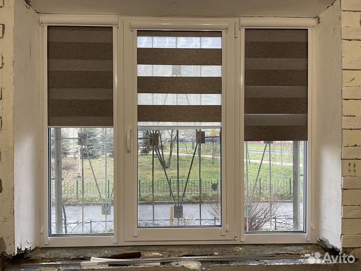 Рулонные шторы зебра