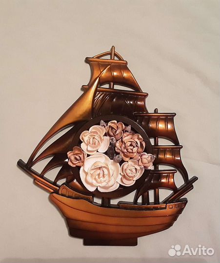 Панно (картина )из морского стекла,ракушек