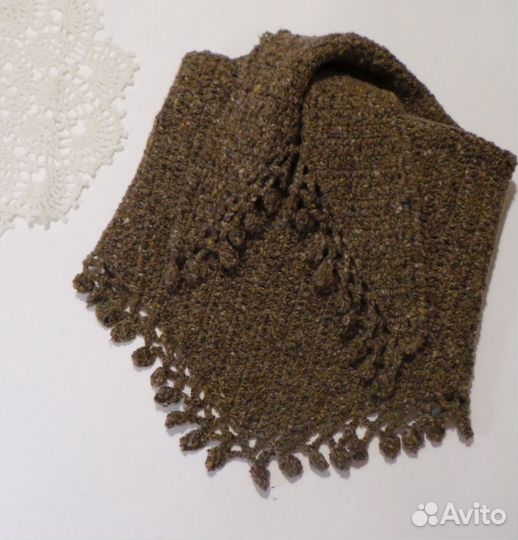 Косынка-шаль-бактус вязаная